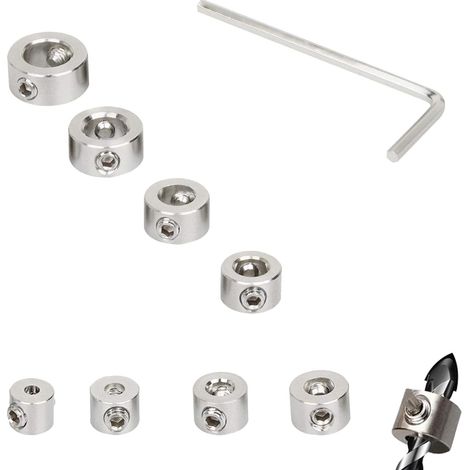 9Pcs Butée de Profondeur de Foret Anneau Positionneur Des Butées de Forage (1/5)