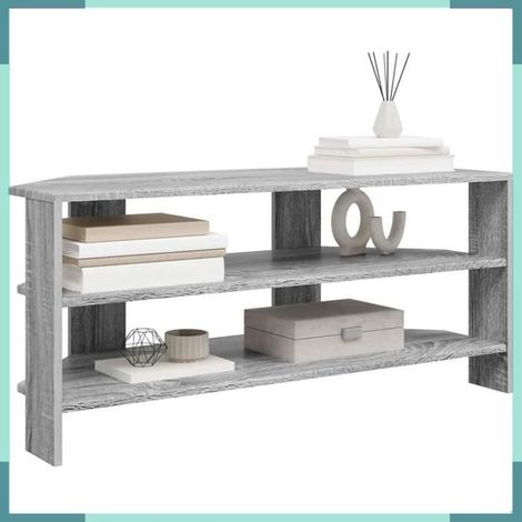 Meuble TV d'angle - 889771 - Gris Sonoma - 102 x 40,5 x 45 cm - Bois d'ingénierie (1/5)