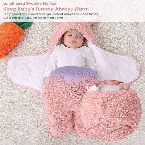 Gigoteuse - Bébé - Turbulette Rose - 4-7 Mois - Coton et Polaire - Multi-usages (1/4)
