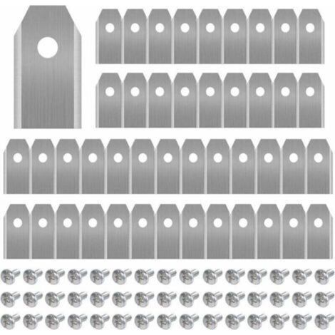 45 lames en titane pour toutes les tondeuses robotisées Husqvarn/Automower/Yardforce/Gardena (3g-0,75 mm) avec 45 vis, lames de rechange pour les modèles 105, 310, 315, 320, 420, 430x et r40i. (1/5)