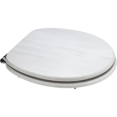 Universal-Toilettensitzbezug Holzoptik Eiche Weiss