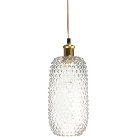 Lampe Suspension en Verre "Irina" 34cm Transparent (1/4)
