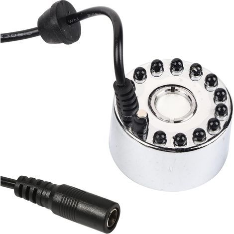 Nebulizzatore, nebulizzatore ultrasonico a fontana per stagni, atomizzatore e umidificatore d'aria con 12 LED a 24 V (Atomizzatore a gradiente di tre colori + UE) Nebulizzatore ultrasonico a LED (1/5)