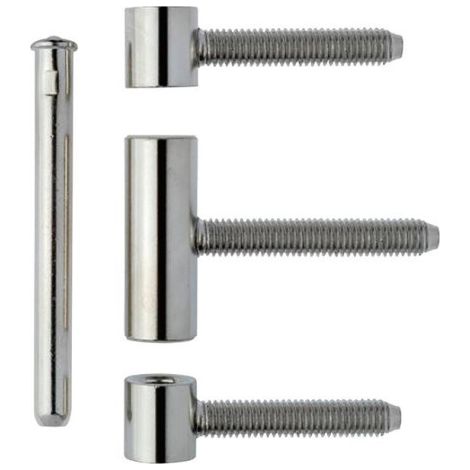 Paumelle 3 pièces en bois avec galets nickelés ø 15. poids de porte 60kg (Par 20) (1/4)