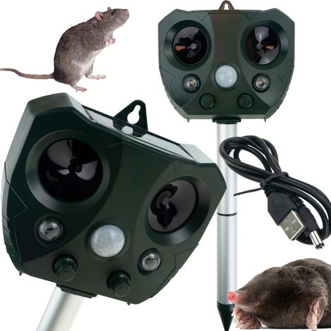 TG71405 REPELENTE PROFESIONAL DE ANIMALES PARA GATOS, PERROS, PÁJAROS, RATONES, RATAS, SOLAR