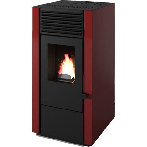 Punto Fuoco – Poêle à granulés canalisable 8 kW – Capacité de chauffe jusqu'à 200 m³ – Sortie des fumées arrière/supérieure – Classe énergétique A+