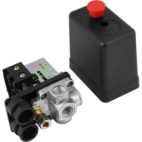 Hochleistungs-Druckschalter für 240 V, 16 A, vier Anschlüsse, Luftkompressor, 90 PSI - 120 PSI (1/5)