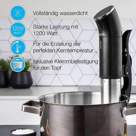 Sous-Vide Stick Schongarer mit digitalem Display, IPX7 wasserdicht, 25-95°C (1/5)