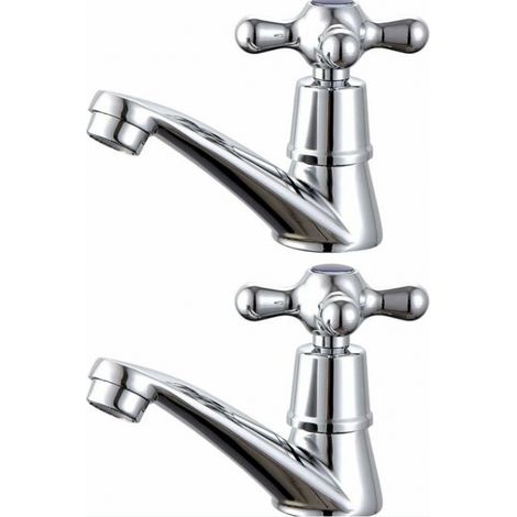 1 paire robinets lavabo chaud froid, Pour salle bain (1/4)