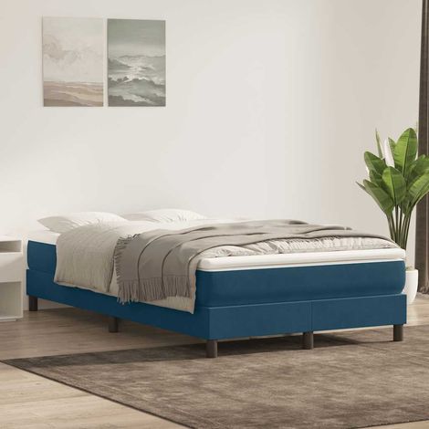 Boxspringbett ohne Matratze Dunkelblau 120x220 cm Samt