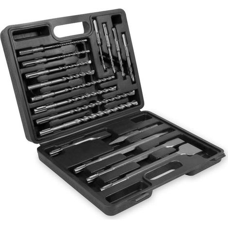 Coffret de forets et burins SDS-Plus - 17 pièces - Universel - Avec étui de rangement (1/4)