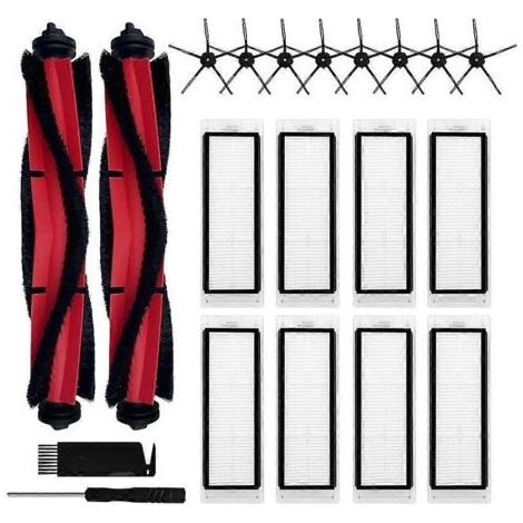 Lot de 20 pièces de rechange pour aspirateur Roborock Q5, Q5+, Q5 Plus : accessoires, brosse latérale rotative et filtre HEPA (1/5)
