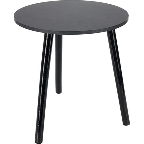 Schwarzer runder Couchtisch 40x40x41 cm (1/4)