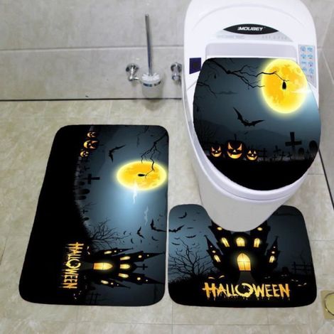 Tapis de toilette - - Modèle Halloween - 45x75cm - Lavable à la machine - Non Slip (1/3)