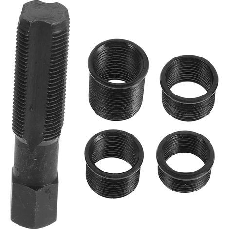 1 Ensemble Kit de Réparation de Filetage pour Bougie Allumage Outils de Rethreading Universels Complet pour Réparer les Fils Endommagés de Bougies Compatible avec Divers Modèles de