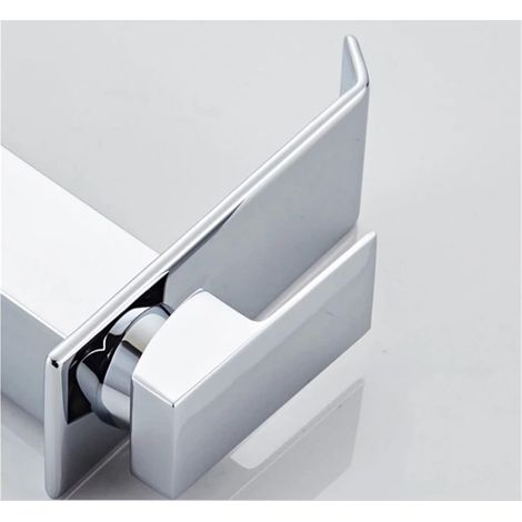 Robinet mitigeur cascade doré pour lavabo noir – Mitigeur moderne pour salle de bain et cuisine, design élégant (1/5)