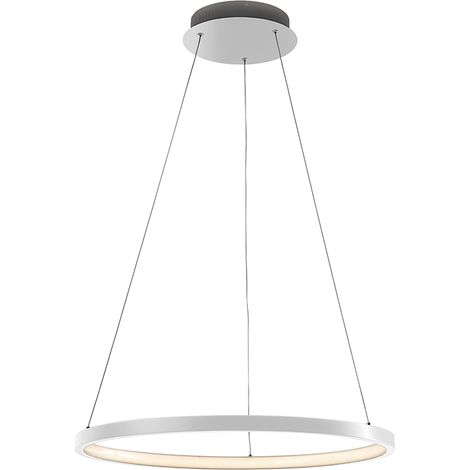 Zerum Suspension Led 45W 3000K Blanc - Lampe Annulaire En Aluminium Ip20 Design Minimal Pour Les Environnements Modernes - Groupe Rossini (1/5)