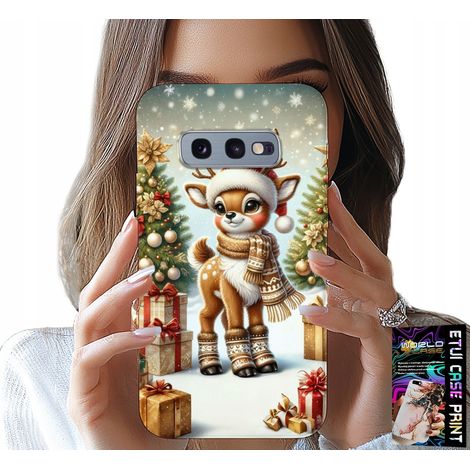 Custodia per Samsung Galaxy S10E - renne, motivi natalizi + lamina (1/5)