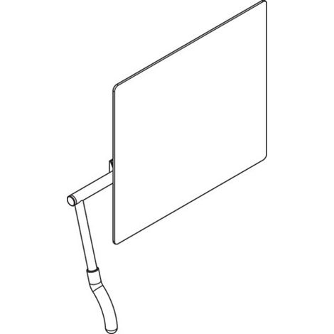 HEWI 802.01.100L 18 miroir basculant, levier à gauche (1/2)