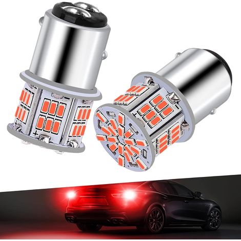 P21/5w 1157 Bay15d LED Brake Light Bulbs 12V 24V Red for Car/Motorcycle/Truck Brake Lights, Brake Light, Tail Light, Position Light,Not Applicable to Boats.(Pack of 2) (1/5)