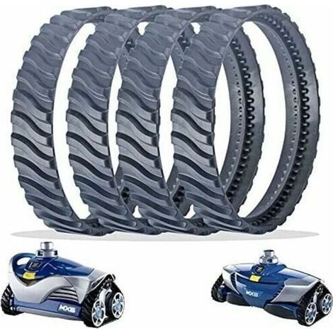 Orugas de repuesto negras para limpiafondos Zodiac MX6/MX8, modelo R0526100, de goma resistente. (1/5)