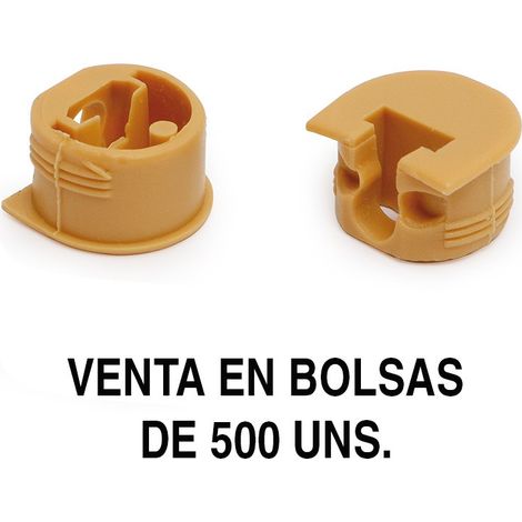 HERRAJES ALK soporte cazoleta luna (500 unidades) acabado pino (1/2)