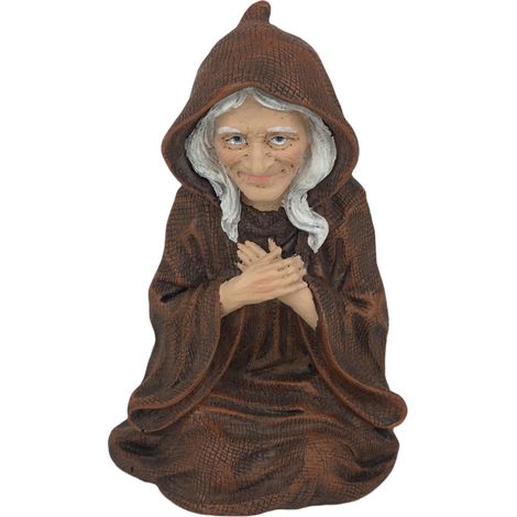 Figura di strega di fantasia etnica in resina decorativa per collezione e regalo