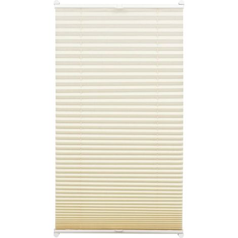 Easyfix Plissee mit 2 Bedien- schienen elfenbein 70 x 130 cm (1/3)