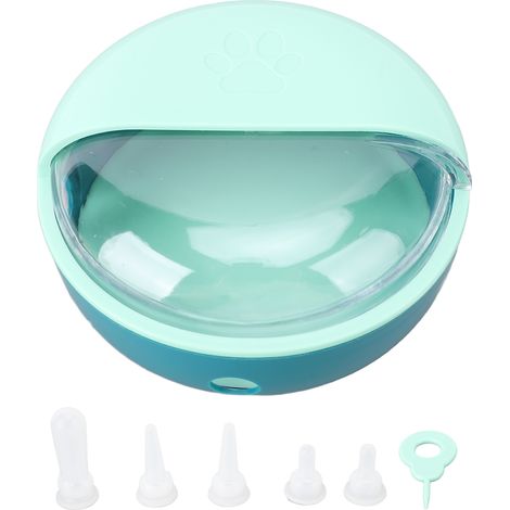 Mangeoire à lait pour chiot, multi-tétines en plastique, facile à nettoyer, bol Anti-flatulence pour chaton, animal de compagnie bleu (1/5)