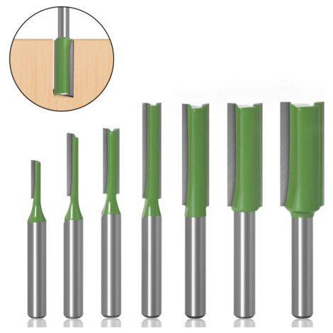 7 Stück 6 mm Schaftfräser, Nutfräser, für Holz, Hartmetall-Holzbearbeitungswerkzeug, Ein- und Doppelschneiden-Nutfräser für Holz, 3mm 4mm 5mm 6mm 8mm 10mm 12mm