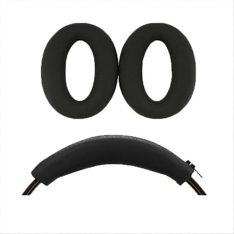 Coussinets d'oreille pour casque WH-H910N, étui de protection en silicone, pièces de rechange pour arceau, noir (1/5)