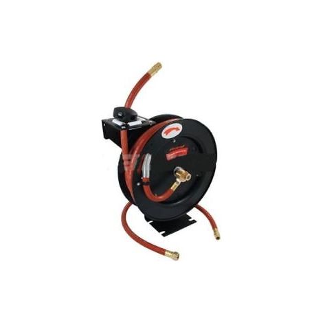 Pro Retractable 50ft Air hose on Reel 3/8 BSP Spring Rewind Wall Mountable