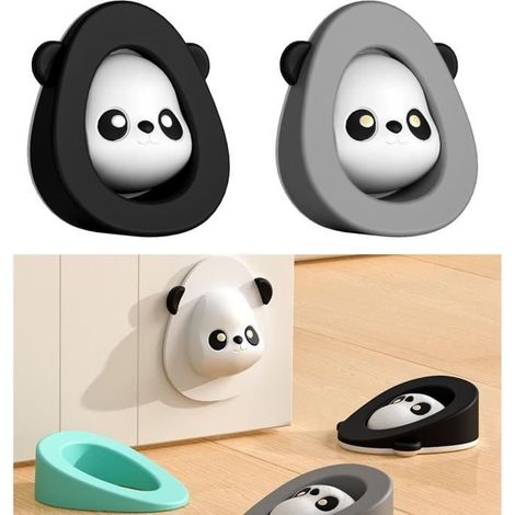 Butée De Porte,Cale porte amovible,Butée de Poignée de Porte Murale,Arrêt de porte en Silicone,Butoir de Porte Adhésive,pour chambre (1/4)