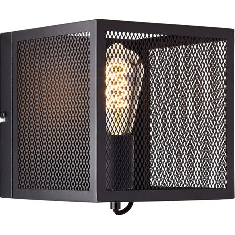Brilliant Lampe Maze Wandleuchte 1flg schwarz korund schwarz 1x A60, E27, 40 W (1/5)