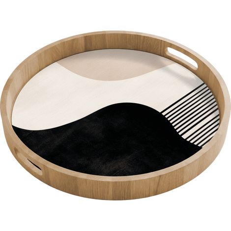 BANDEJA Abstracto - Japandi - Beige - Moderno 50x50 cm
