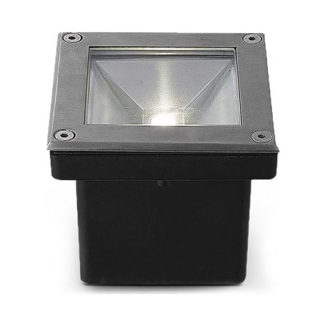 Spot 230V encastrable sol carré LED COB 5W - IP67 Miidex Lighting® blanc-neutre-4000k - inox-316