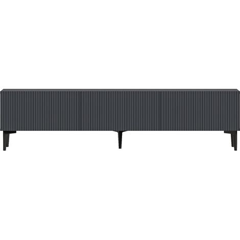 Porta TV in legno "Oscar" - 180 x 31 x 45 cm - Grigio antracite