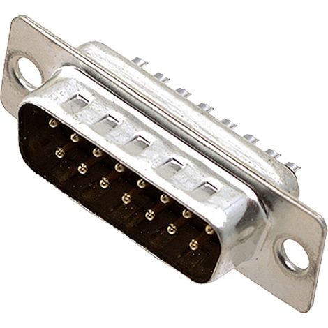 encitech DB15-SP 2101-0180-02 D-SUB Stiftleiste 180 ° Polzahl: 15 Lötkelch 1 St. Tray