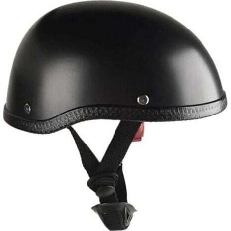 Leichter Retro-Motorradhelm aus ABS mit waschbarem Baumwollfutter, Einheitsgröße, Schwarz - KZQ