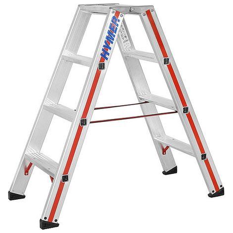 Scaletta doppia 2x9 gradini - Altezza mass. di lavoro 3,6m - 8024/2x9 (1/5)