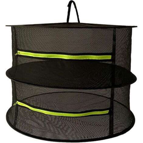 Sollbry Filet de séchage au soleil, séchoir à herbes suspendu pliable en maille, filet de séchage suspendu avec fermeture éclair, filet de séchoir à herbes pour sécher les herbes, les fruits, le thé e