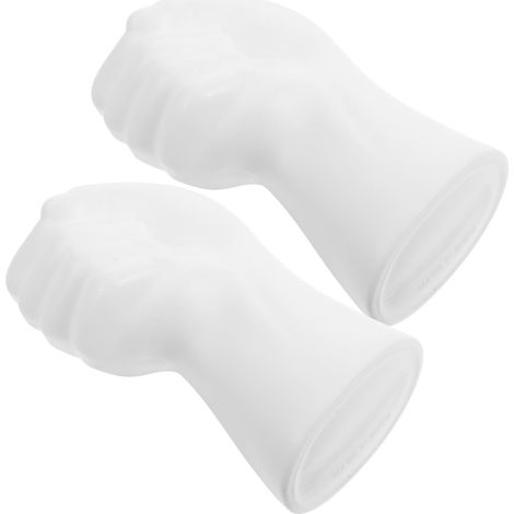 Pieces Modern Hand-Shaped Plastic Vases, White Decorative Vases for Floral Arrangements, Table and Home Decor (1/5)