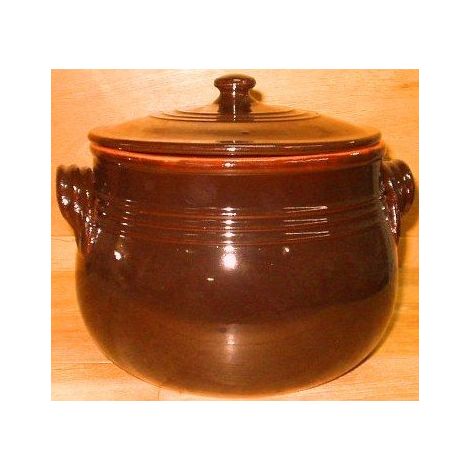 Pentola terracotta 18cm + coperchio bicolore la cucina della nonna (1/2)
