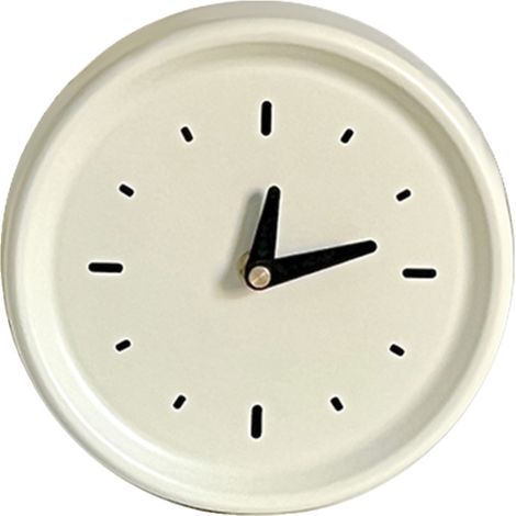 Horloge de table style salon, décoration créative style crème, ornements de chambre, horloge de chevet sans perforation, horloge murale silencieuse (1/5)