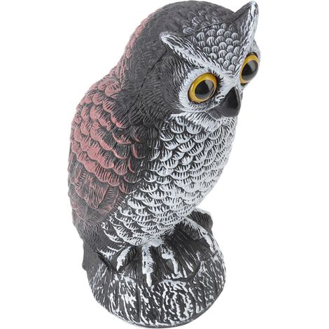 Hibou anti-oiseaux pour jardin, hiboux en plastique imperméables et résistants au soleil, pour éloigner les oiseaux. Faux hibou pour effrayer les oiseaux. (1/5)