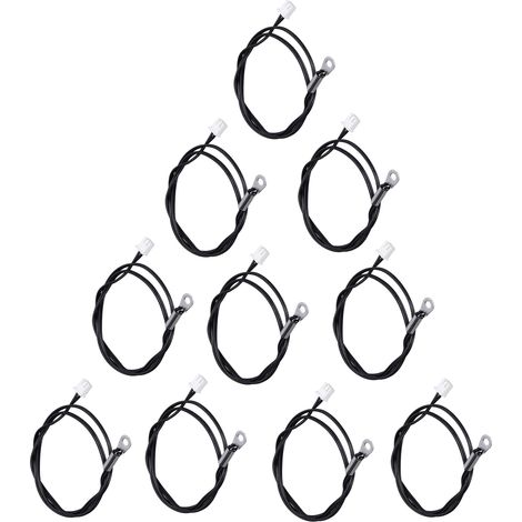 10 sondes de température à thermistance NTC, cosses rondes, connecteurs à sertir à froid, 500 mm, 10 kΩ, B3950 (1/5)