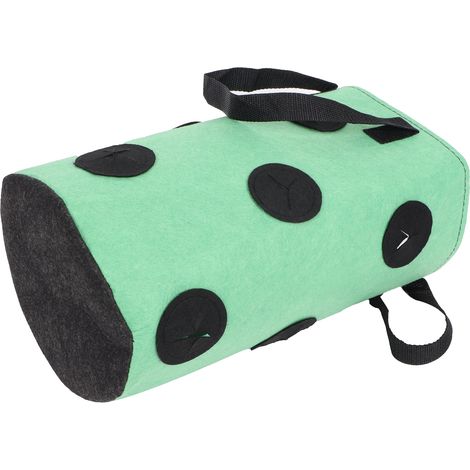 Sac de culture en feutre portable avec poignées pour fraisiers, 12 trous - Jardin vert 20x35 cm