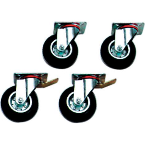 Kit 4 roues 2 avec frein 6 & 10 GN 1/1 - Diamond