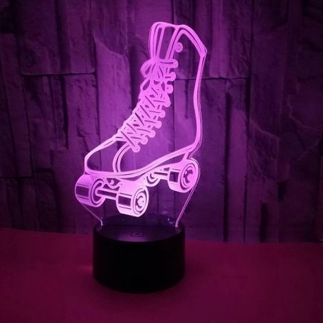 3D-Rollschuhe mit 7-farbigem Nachtlicht zum Eislaufen L (1/5)
