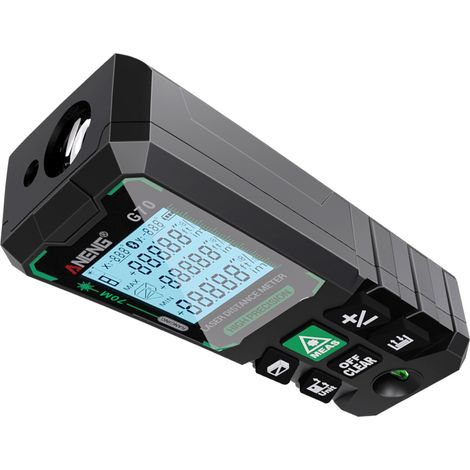 ANENG G70 Télémètre Laser Intelligent Haute Précision Vert, Mesureur de Distance, 30 Mémoires, Étalonnage Automatique, Outil Multifonction (1/5)
